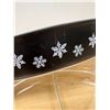Image 6 : HTF Pyrex Charcoal Black Snowflake Divided Casserole with Lid 1.5 Qt very nice overall