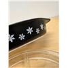 Image 7 : HTF Pyrex Charcoal Black Snowflake Divided Casserole with Lid 1.5 Qt very nice overall