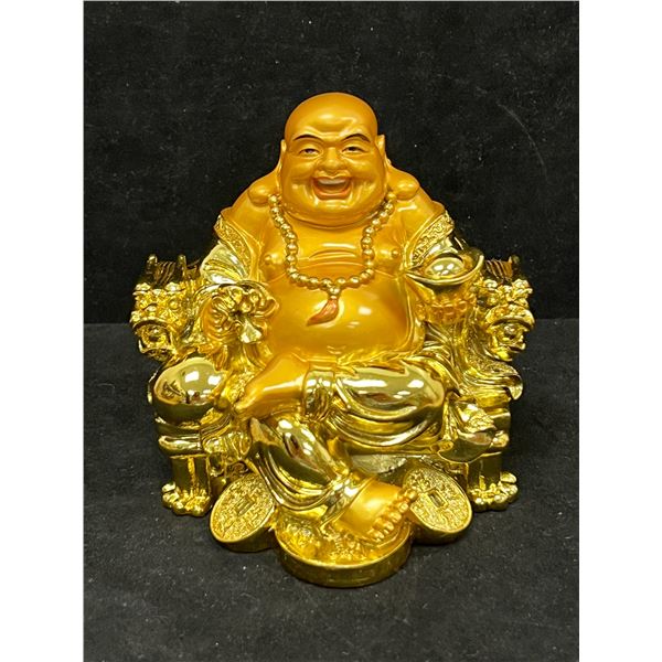 Laughing / Happy Buddha Statue - Good Luck & Happiness - Lucky Lion with box 4.5"T 4.5"W