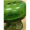 Image 2 : 1913 Winnipeg Exhibition - Small Green Footed Glass - approx: 2.5"T 2.25"W