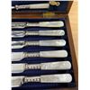 Image 3 : Vintage Mother of Pearl 12 Piece Cutlery Set in box - Knives 7.5" Forks 6"
