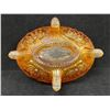 Image 5 : Stunning Carnival Glass Heavily Embossed Fruit Dish - Approx: 10.5"W 4.25"T