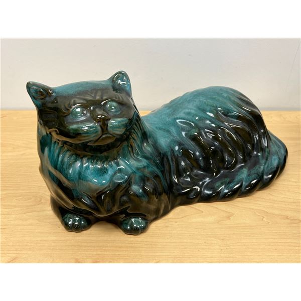 Vintage Ceramic Cat - Larger - approx: 14x8" & 6.5"T - looks like Blue mountain but not sure