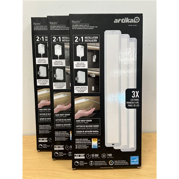 3 Sets Artika Maestro LED Under Light Kits see pics for more