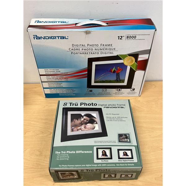 2 Digital Photo Frames as pictured - not tested, see pics for details/info