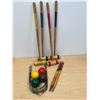 Image 2 : Vintage 4 Player Wooden Croquet Set as pictured - nice overall condition