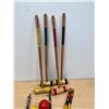 Image 6 : Vintage 4 Player Wooden Croquet Set as pictured - nice overall condition