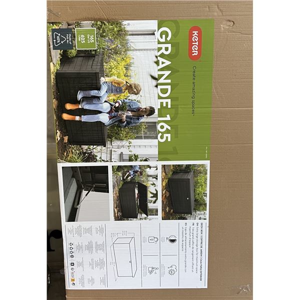 Keter Grande 165 Deck Box Storage Box - open box - see photos for information/sizing