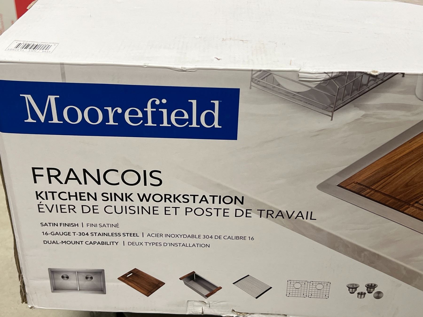 Moorefield Francois Kitchen Sink Workstation Looks new in box see pics for details Moorefield Francois Kitchen Sink Workstation Looks new in box see pics for details