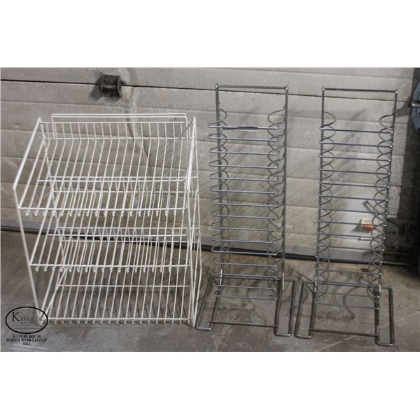 LOT OF TWO 14 SLOT CHROME MENU STANDS