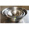 LOT 9 OF STAINLESS STEEL ASSORTED MIXING BOWLS