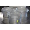 Image 1 : LOT OF 3 CAMBRO 4 QT DRY INGREDIENT BINS W/ LIDS