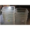 Image 1 : LOT OF 7 CAMBRO 2 QT SQUARE DRY INGREDIENT BINS