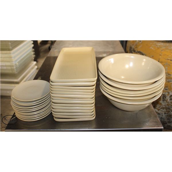 LOT OF VARIOUS DUDSON TAN SERVING DISHES