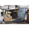 Image 1 : 54" X 24" X 36" S/S TABLE W/ UNDERSHELF ON CASTERS