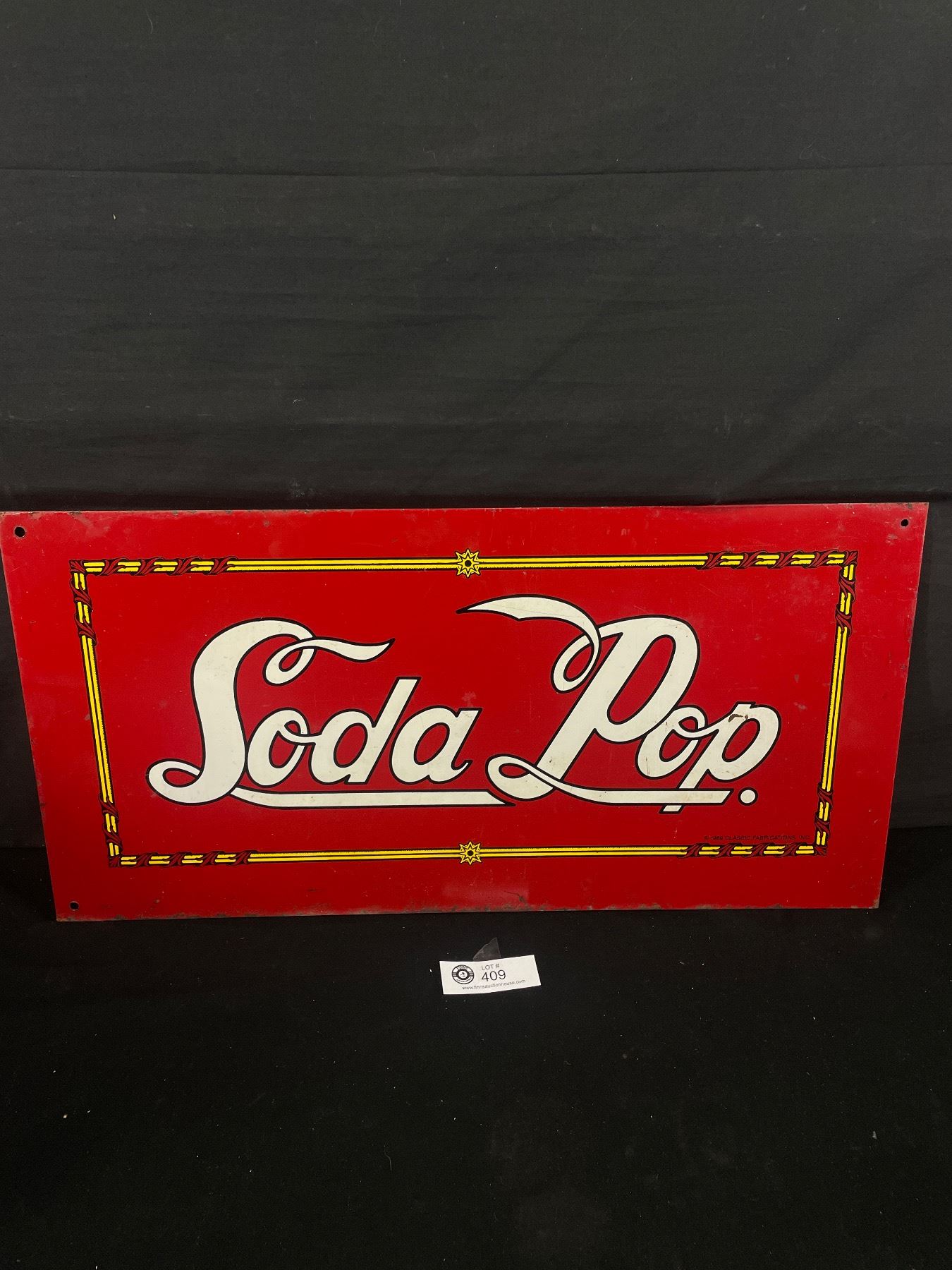 Heavy Duty Tin Metal Vintage Soda Pop Sign- Measures 11.5