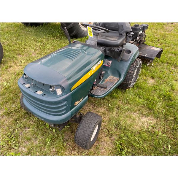 Craftsman Lt 1000 Riding Tractor c/w Rear Gas Rototiller, Running