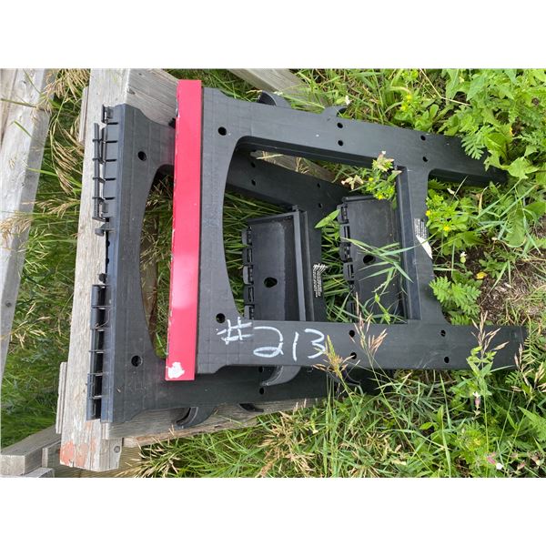 2- Sign stands, saw horses, 4x4's & stand