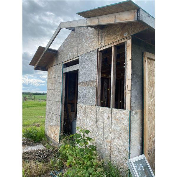 Approx. 10' x 12' Incomplete Shed c/w ramp