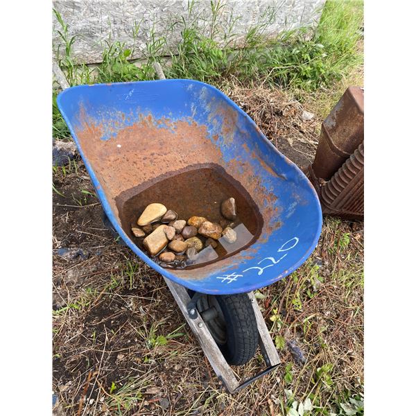 Wheel barrow, heater & barrel
