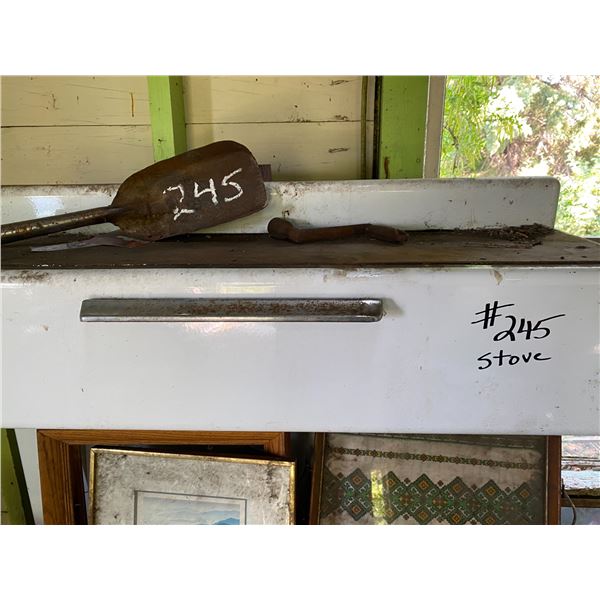 Beach coal & wood stove, converted to gas