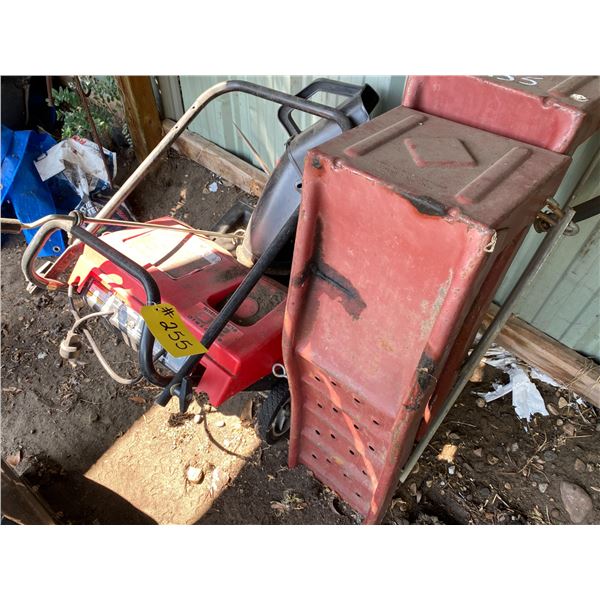 Car ramps, elec. snow blower