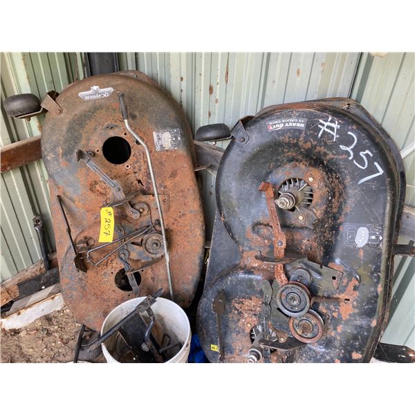2- Mower decks, tire & parts, wire