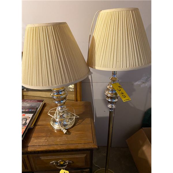 2- Lamps, dresser c/w mirror & night stand