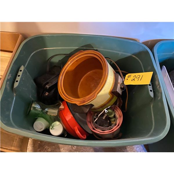 Crock pot, utensils etc.