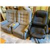 Image 1 : 2- Reclining Chairs & 1- Office Chair