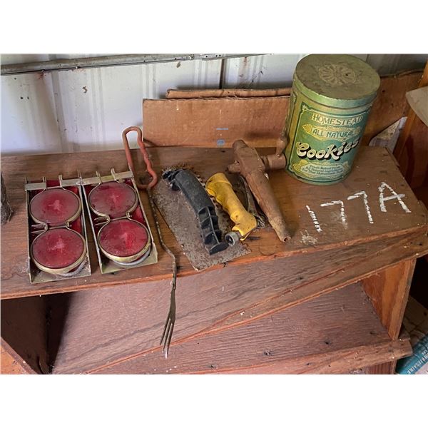 3- Boxes of ceiling tile & balance of misc. in shed