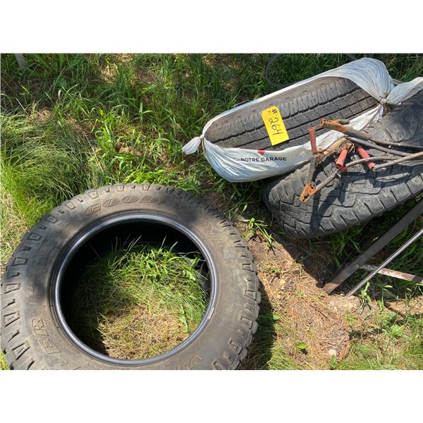 3- Tires 18", cables