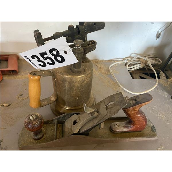 Plane & blow torch