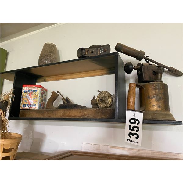 Blow torch, 2- planes, circus can etc.