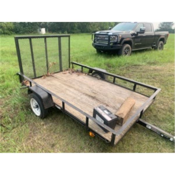 64" x 96" Single axle trailer. No visible Serial number.
