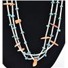 Image 1 : Navajo Shell Heishi and Turquoise Nugget Necklace