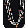 Image 4 : Navajo Shell Heishi and Turquoise Nugget Necklace