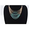 Image 1 : Navajo 12 Strand Turquoise, Shell Heishi Necklace