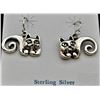 Image 1 : Sterling Silver Cat Earrings