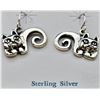Image 3 : Sterling Silver Cat Earrings