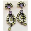 Image 1 : Sterling Peridot and Amethyst Earrings