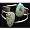 Image 3 : Estate Navajo Sterling Turquoise Cuff Bracelet