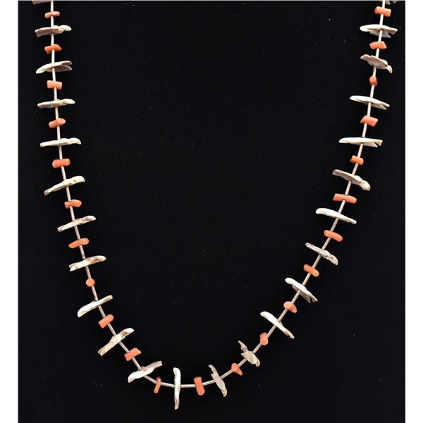Vintage Navajo Liquid Silver Fetish Necklace