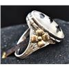 Image 3 : Sterling & 10GF Moss Agate Ring, Size 7