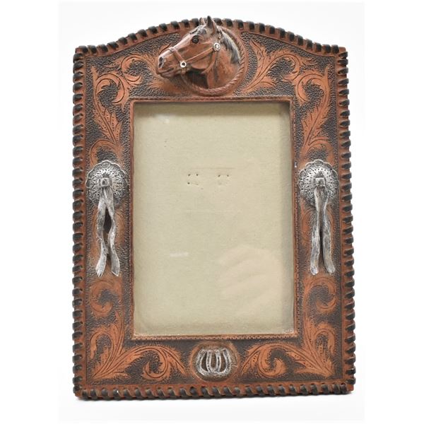 Southwestern Cast Resin Cowboy Picture Frame
