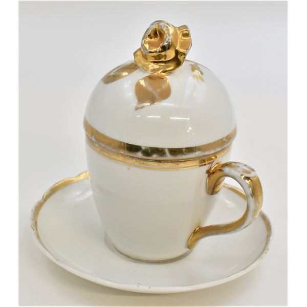 C. T. Altwasser Covered Custard Cup & Under Plate