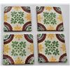 Image 3 : 4 Hand Painted Glazed Mexican Tiles