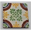Image 4 : 4 Hand Painted Glazed Mexican Tiles