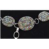Image 3 : Navajo Sterling Multi-Stone Concho Belt by Yazzie