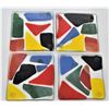 Image 2 : 4 Vetro di Murano Glass Tile Coasters